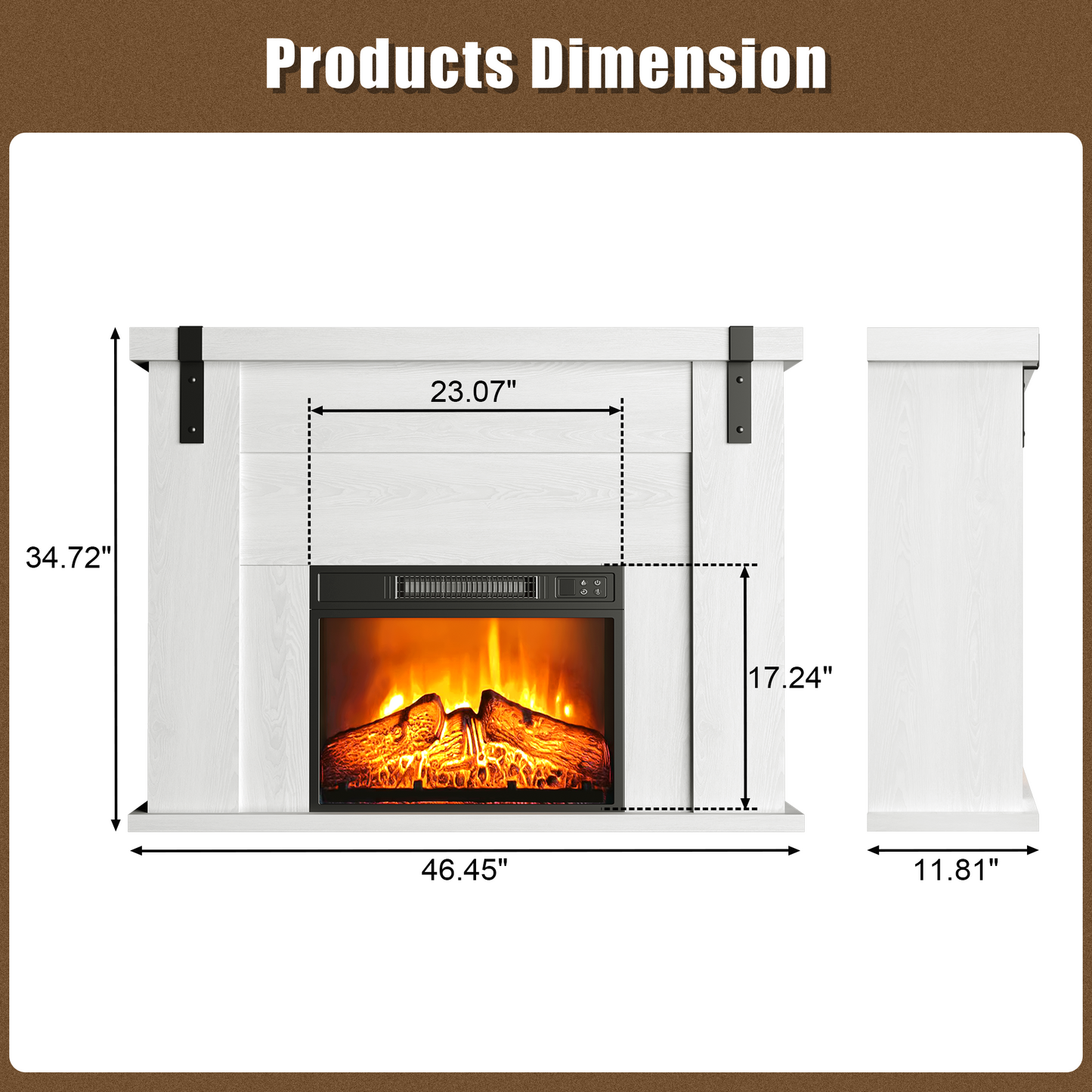 46" Fireplace Mantel