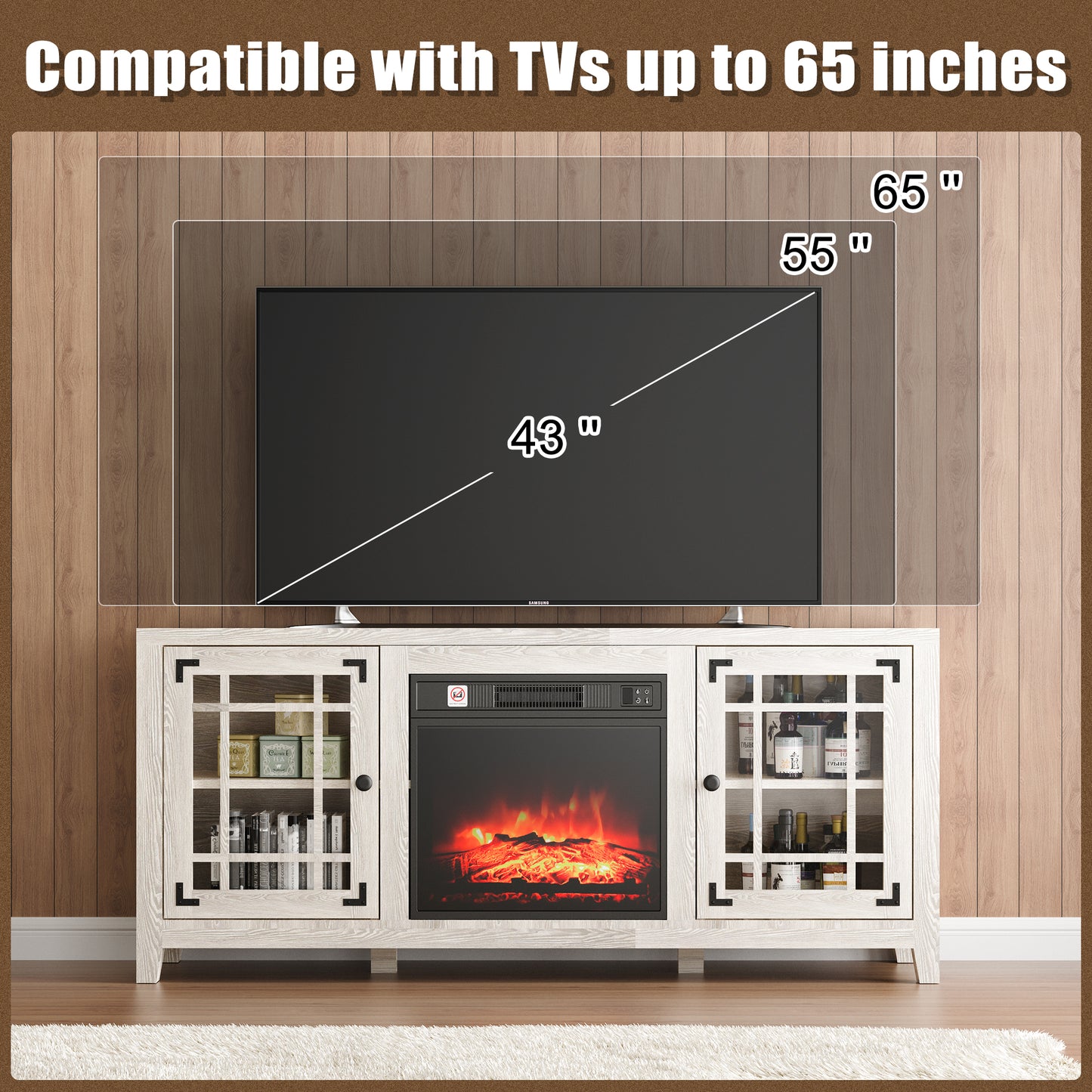 Fireplace TV Stands 58 inches